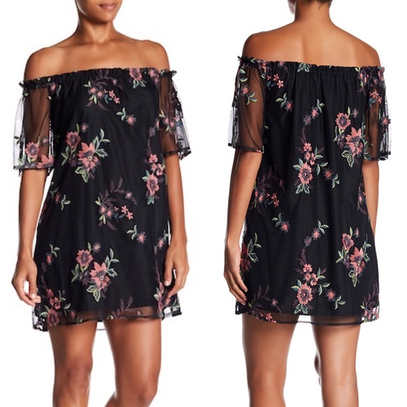 ⚡️[BB Dakota] Embroidered Floral Mini Dress - Picture 2 of 8